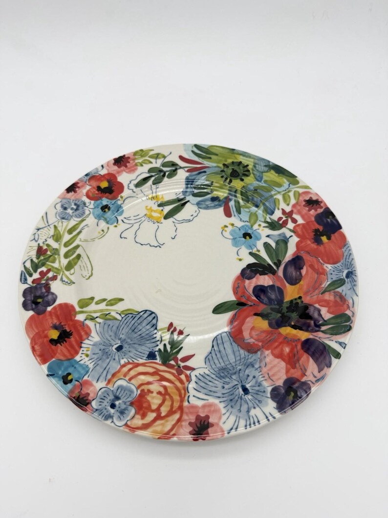 Anthropologie Art Pottery Sissinghurst Castle Estudio Flores Dinner Plate 10.5” image 11