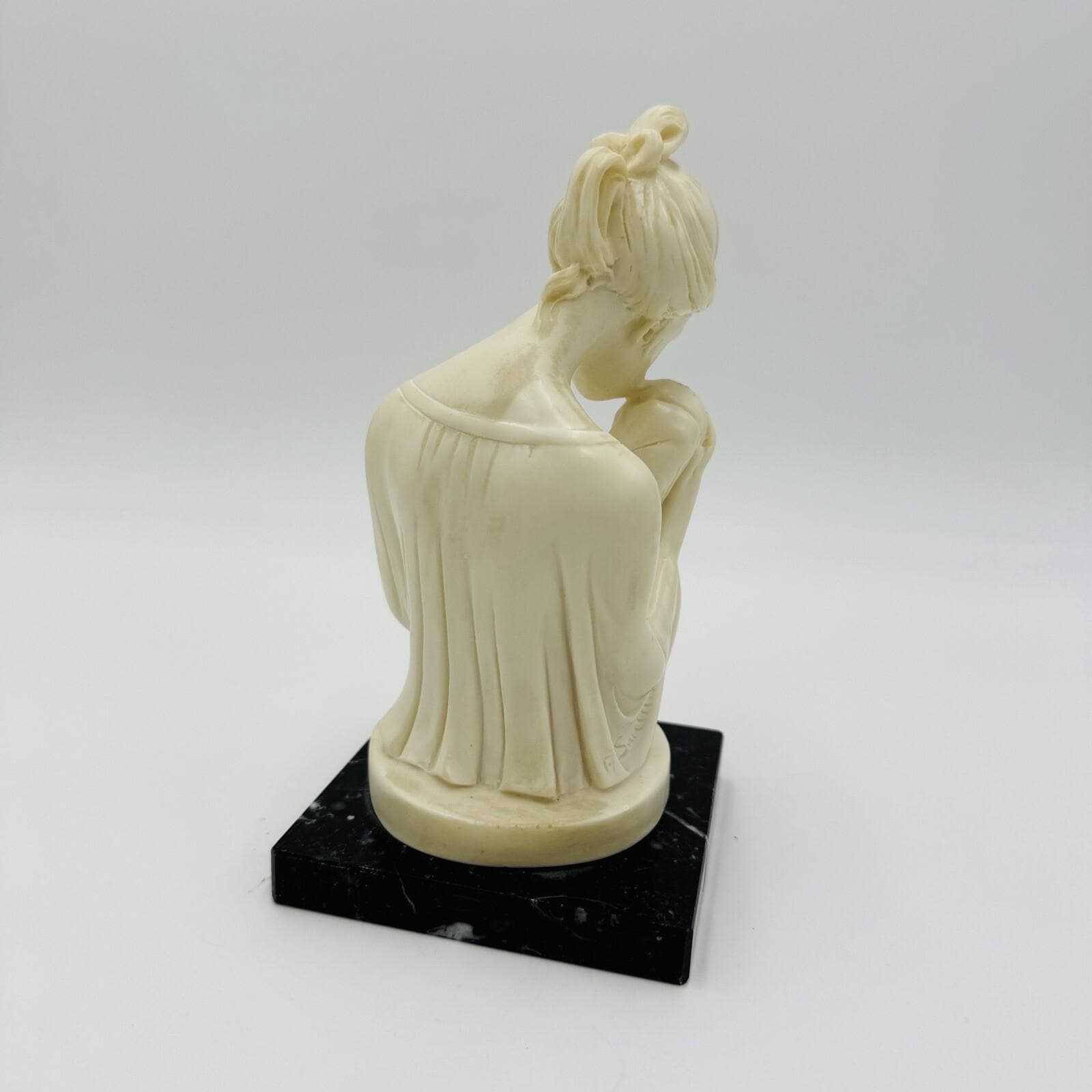 イタリア　A.SANTINI サンティーニ 天使 小鳥 コンポート アラバスター A. Santini Mother & Child Alabaster Sculpture Classic Figurine 7.5