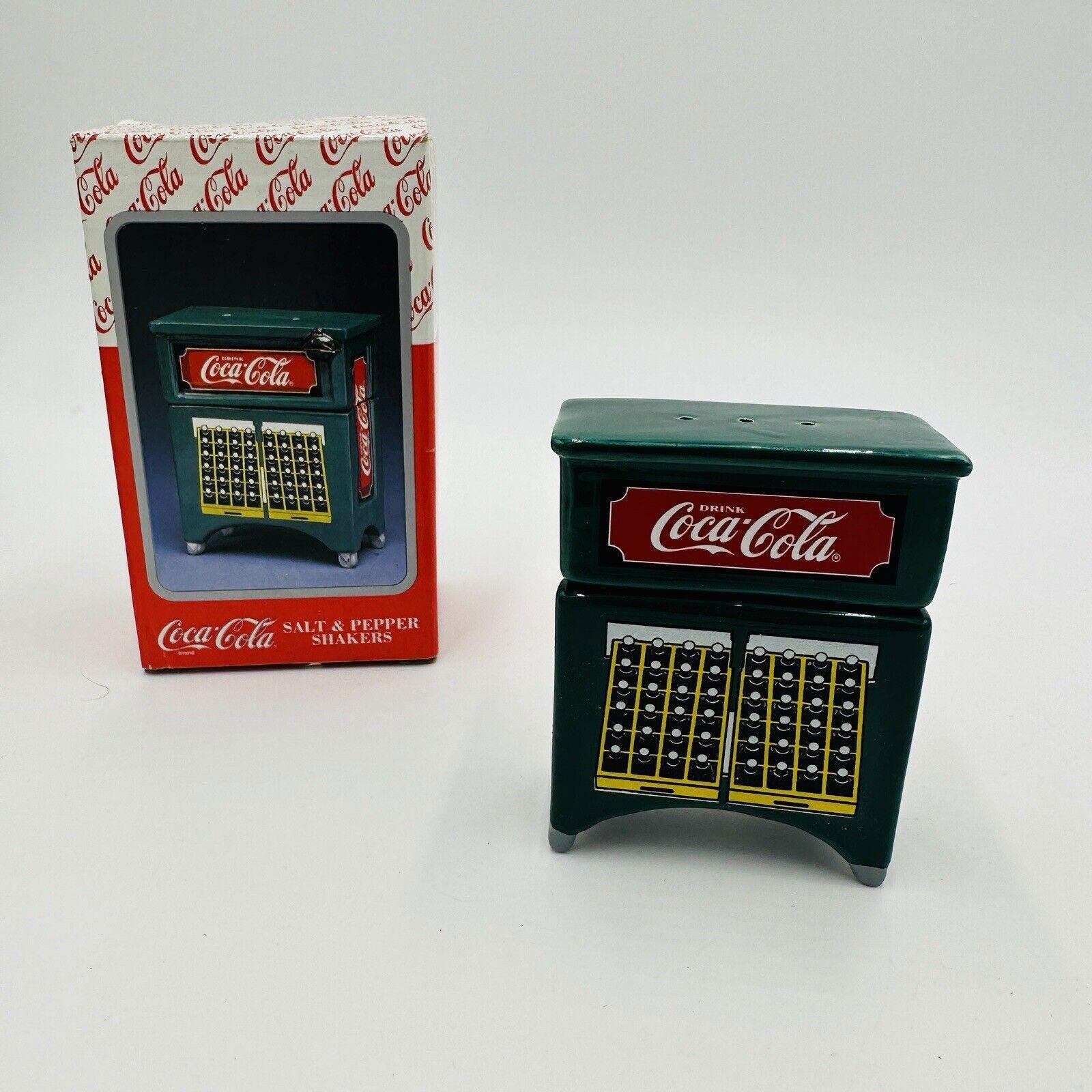 Coca-Cola Salz & Pfeffer Streuer Automat Keramik Vintage