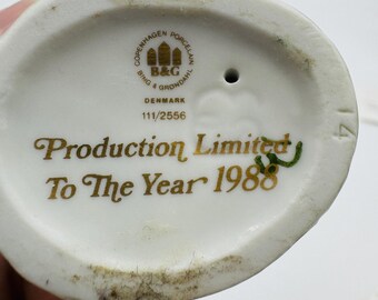置物　デンマーク製　B ＆G B&Gコペンハーゲン磁器 デンマーク 鳥 111/2556 限定生産 1988年 置物