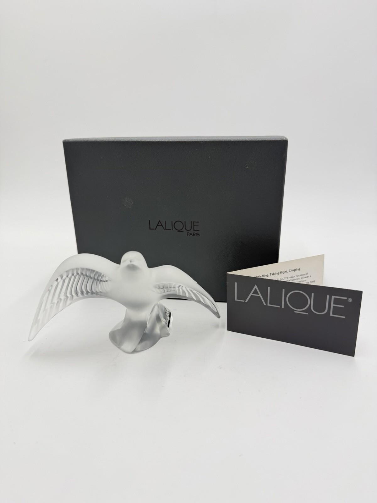Lalique Crystal France Paris Swallow Taking Flight Martinet Bird