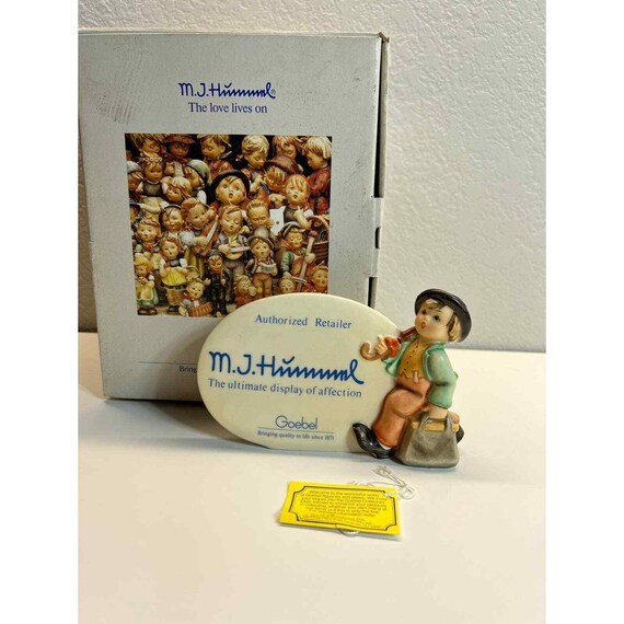 Goebel Hummel Plaque Merry Wanderer German Box Brand Logo Retailer