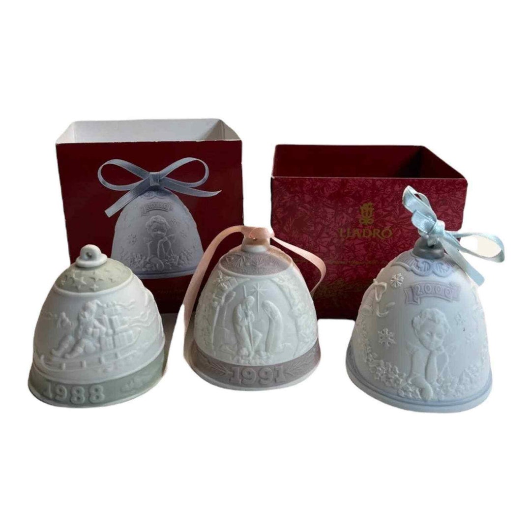 Lladro Bells 1988 1991 and 2000 Porcelain Spain Christmas Etsy