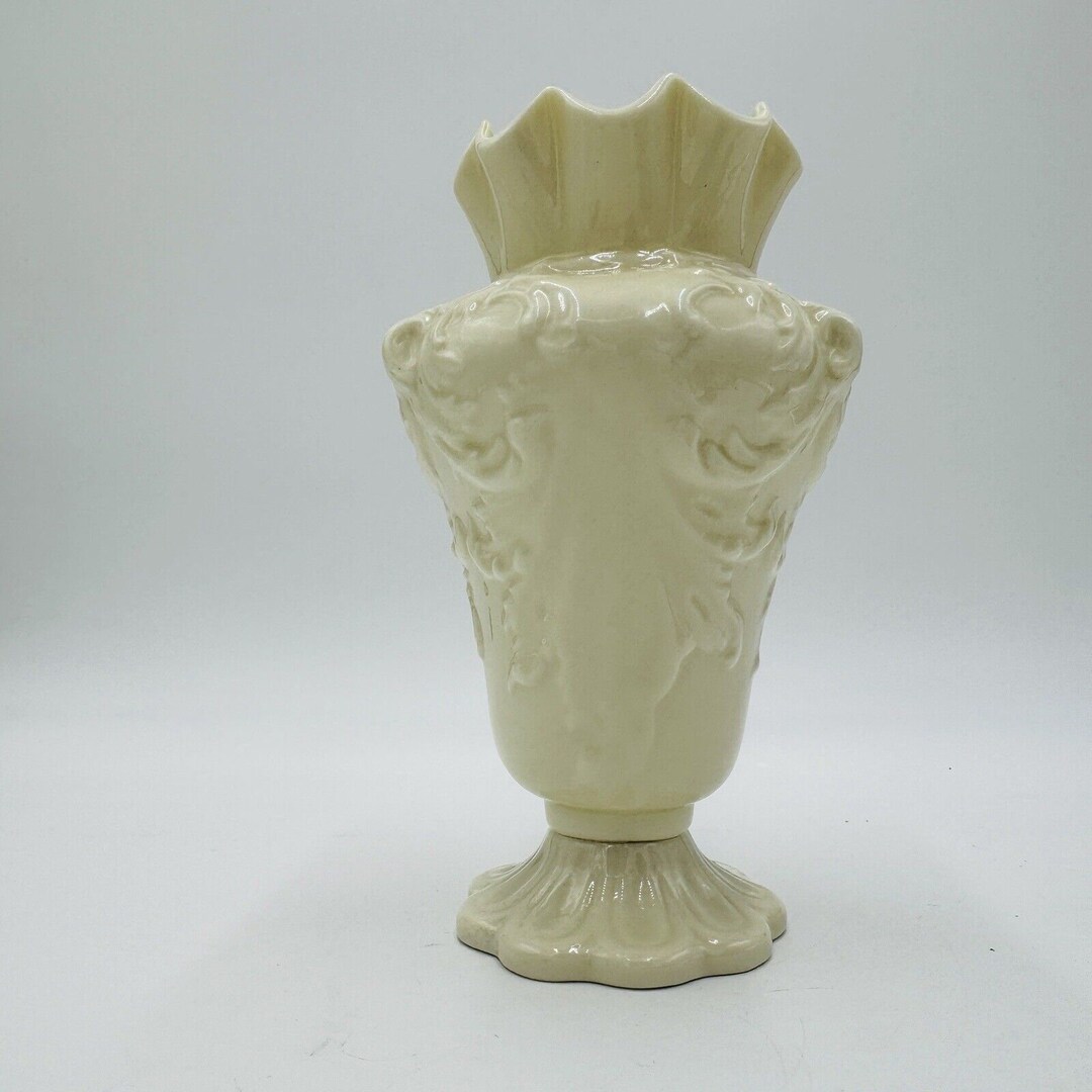Vintage Belleek Rathmore Vase 3RD Green Mark 0857 6th Mark Etsy