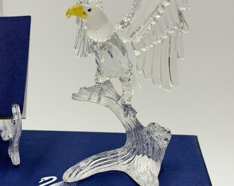 Swarovski Crystal Austria Bald Eagle 5” Figurine W/box & COA - Etsy
