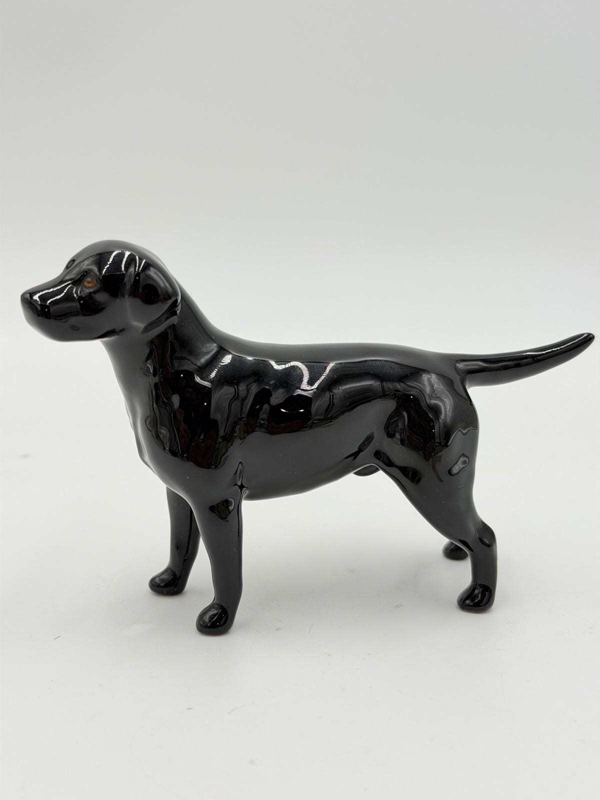 john beswick 置物　犬　　①ブラック Vintage John Beswick England Black Porcelain Labrador Dog