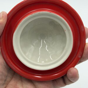 Anthropologie Cozy Home Red Village Rooftop Lid Christmas Coffee Tea Mug Rare image 7