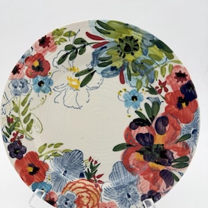 Anthropologie Art Pottery Sissinghurst Castle Estudio Flores Dinner Plate 10.5” image 1