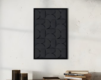 Geometric Wood Wall Art Mid Century Modern | Boho Large Wall Art | Wall Decor Over the Bed | Housewarming Gift