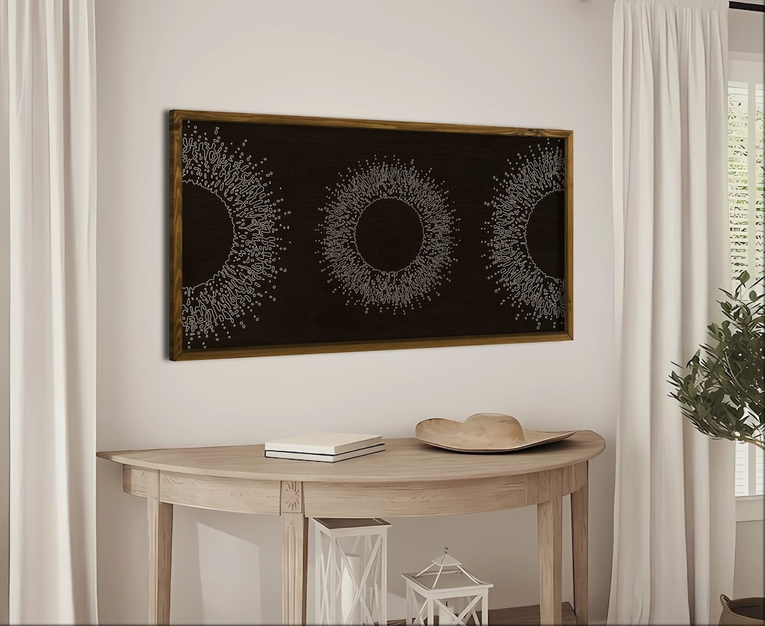 Moon Wood Wall Art, Abstract Handmade Gift, Mid Century Modern ...