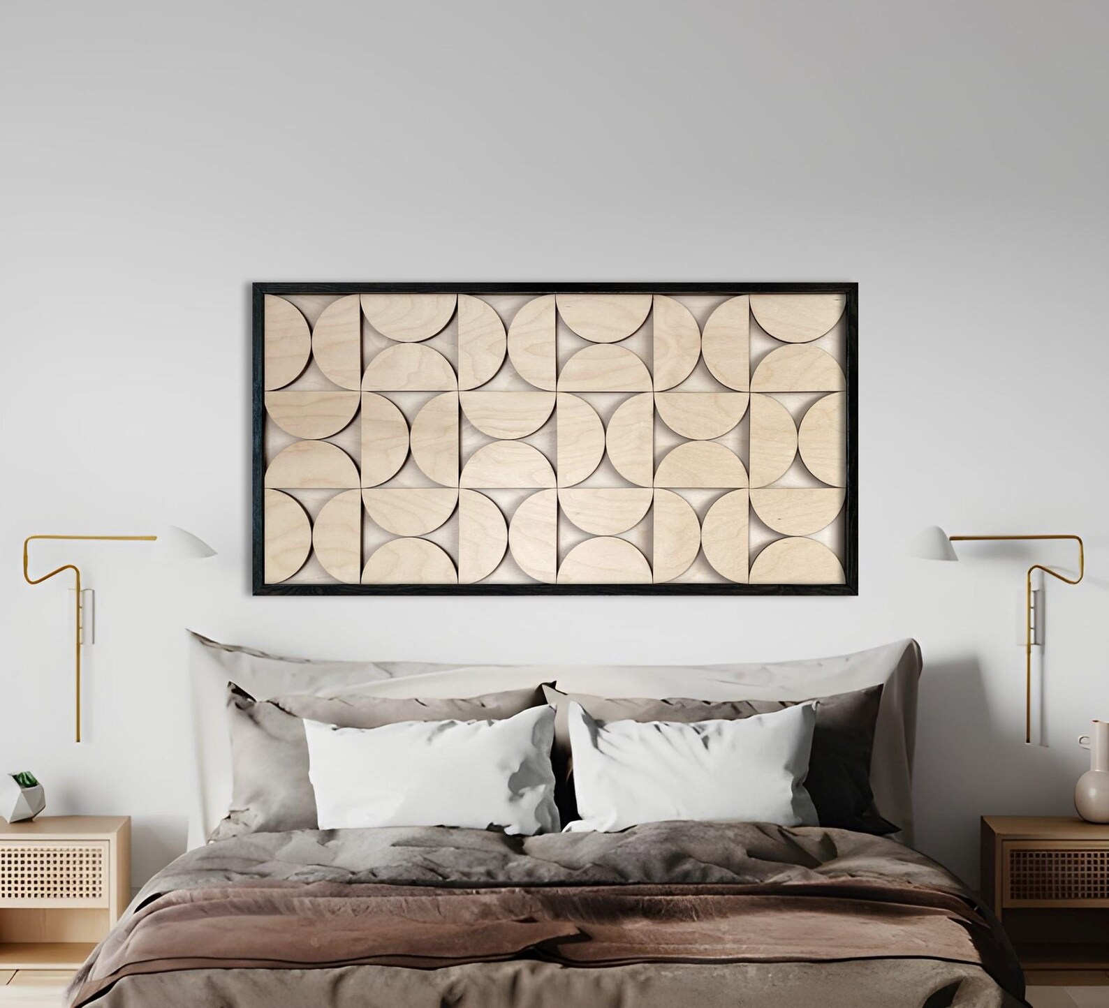 Mid Century Modern Minimalist Wood Wall Art Photo Inspiration
