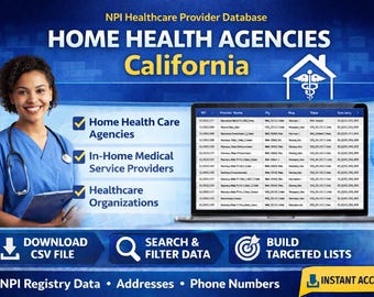 Home Health Agencies in California | NPI Healthcare Provider Database | California Home Health Agency List