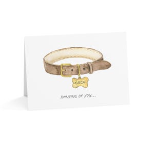 Cartes de sympathie pour animal de compagnie, Carte de décès d'animal de compagnie avec intérieur vierge, Cadeaux pour amoureux des chiens, Cartes de correspondance personnalisées, Cartes pour amoureux d'animaux de compagnie, Carte aquarelle pour chien