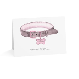 Cartes de sympathie pour animal de compagnie, Carte de décès d'animal de compagnie avec intérieur vierge, Cadeaux pour amoureux des chiens, Cartes de correspondance personnalisées, Cartes pour amoureux d'animaux de compagnie, Carte aquarelle pour chien