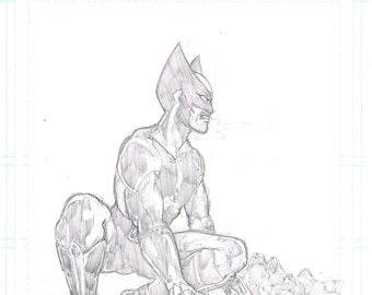 Original Pencils | The Wolverine | 11 x 17 poster | X-Men | Marvel Comics | Sci-Fi Fan