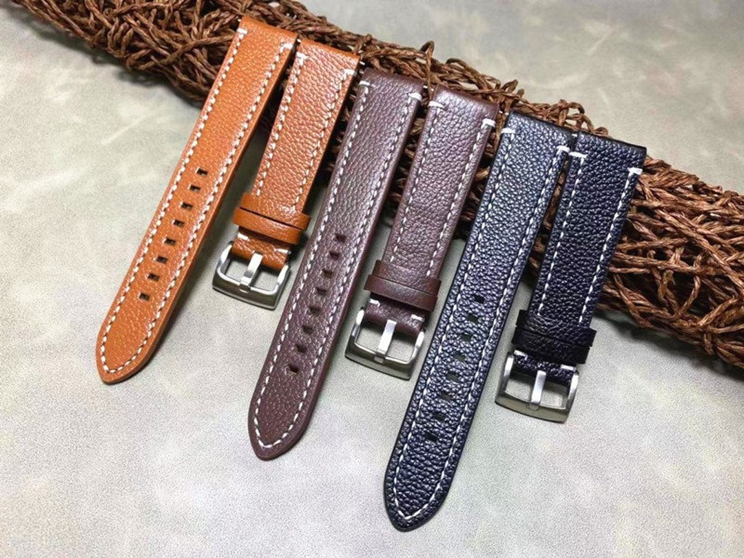 19mm 20mm 21mm 22mm 24mm Genuine Leather Watch Strap UK Etsy