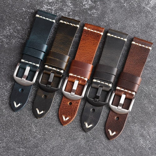 18mm 19mm 20mm 21mm 22mm 24mm Genuine Leather Watch Strap Band - Etsy