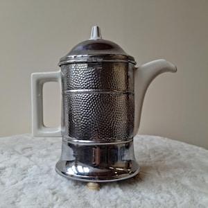 1950s Chrome Teapot with Bakelite Handles - PBB Ever Hot Vintage