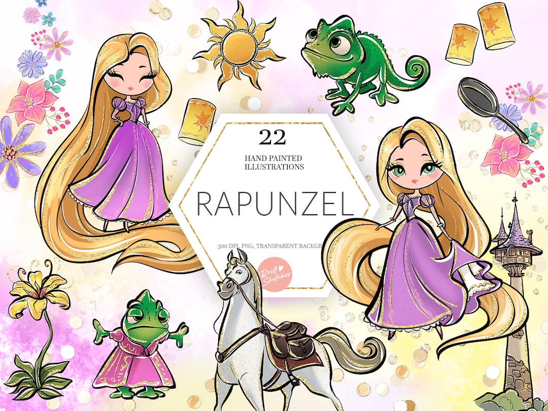 専用　童話シリーズ　ラプンツェル×レモン　手描きイラスト 専用 童話シリーズ ラプンツェル×レモン 手描きイラスト