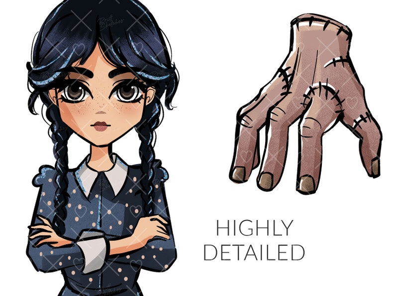 Wednesday Addams Clipart Addams Family Enid Thing Hand Etsy Australia wednesday-addams-clipart-addams-family-enid-thing-hand-etsy-australia