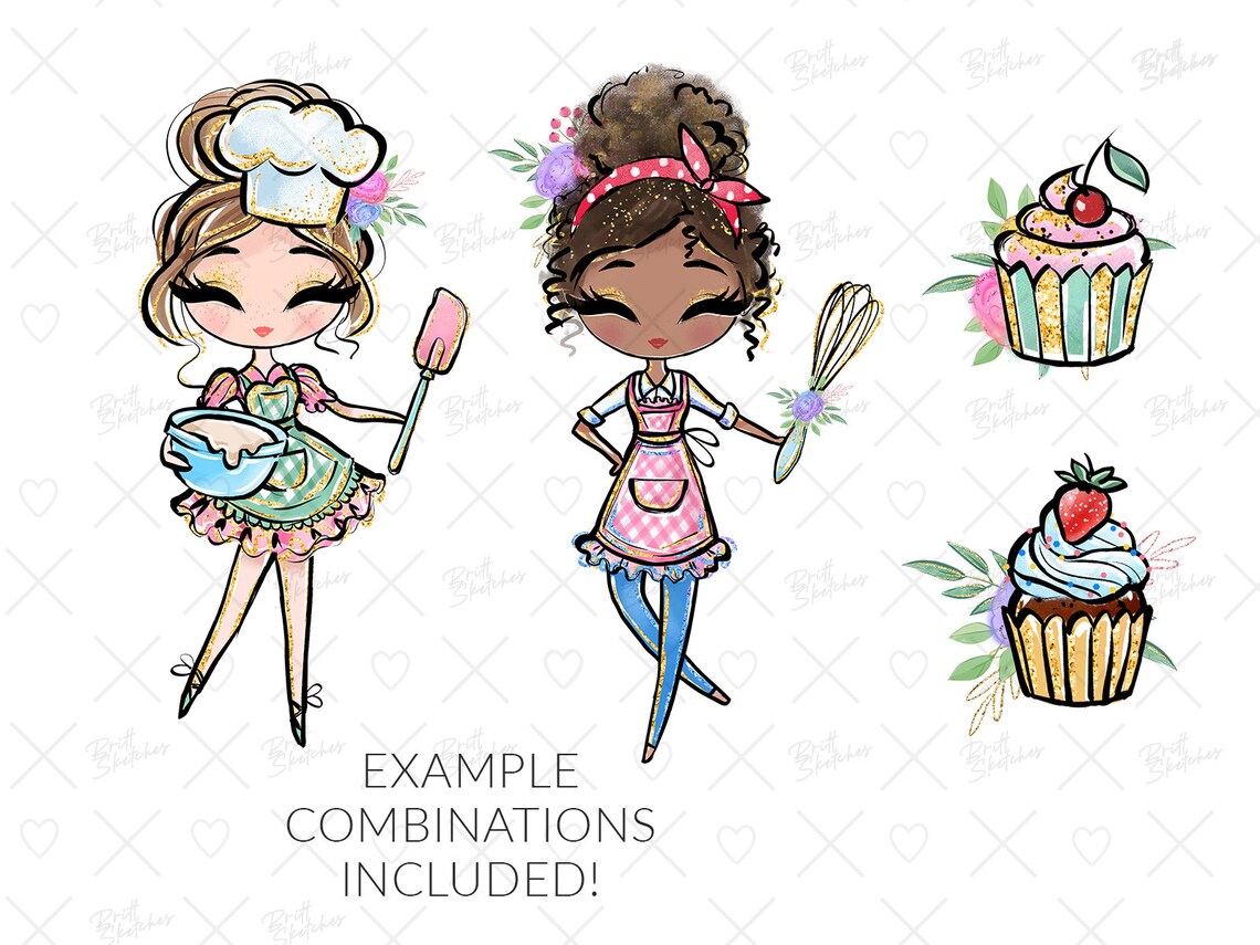 Bakery Clipart Mom Baking PNG Kitchen Supplies Sweets - Etsy