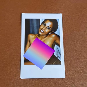 Mature Elegant Beauty Instax Mini Topless Fine Art Photography