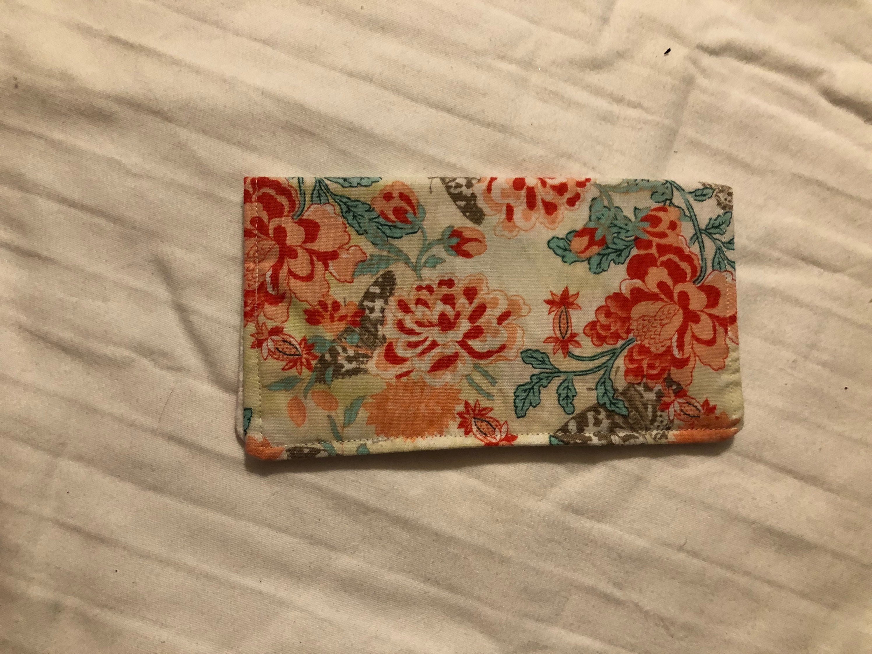Floral Butterfly Checkbook Cover Etsy