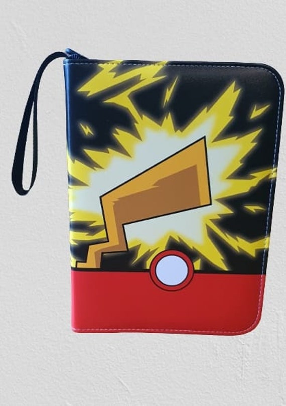 400 card pokemon binder Tombert TCG Compatible with Ptcg 4 Pocket Trading Album F resistance PU leather exterior and super quality soft lining interior Pokemon Binder - 400 Cards