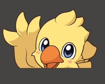 Chocobo Final Fantasy Peeker-sticker (6")