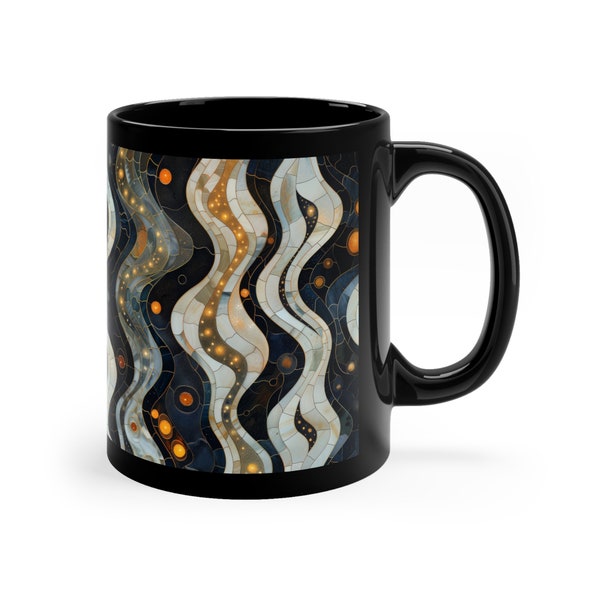 Klimt 1.0 - Tasse à café noire, 11 oz