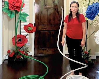 Tubo flexible de PVC: soporte para tallos de flores gigantes, varios grosores