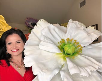 Giant Foam Poppy Flower: Wedding Backdrop, Event Decor