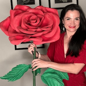 Giant Flowers, Gorgeous Rose Flower, Large Foam Flowers, Giant Paper Flowers, Wedding Decor, Stage Flower Backdrop. Big Standing Flower