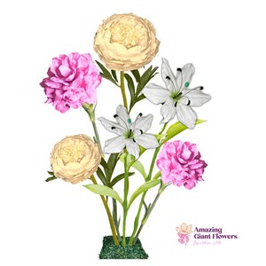 Giant Flower Set, Artificial Flowers for Marriage Proposal, Baby Shower, Giant Paper Flowers, Birthday Party Flowers, Wedding Events Flowers