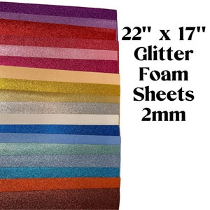 Glitter Foam Sheets For Crafts and Card Making Party Decorations, Diy Crafts  (Assorted Colors)