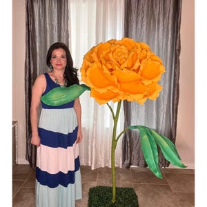Giant Flowers, Sunrose Flower, Giant Paper Flowers, Artificial Foam Flowers, Wedding Event Stage Flower Backdrop, Big standing Flowers