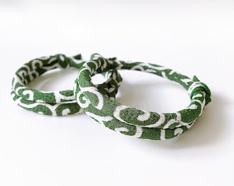 Kimono Bracelet, Japanese Chirimen Cord Bracelet, Sliding Knots