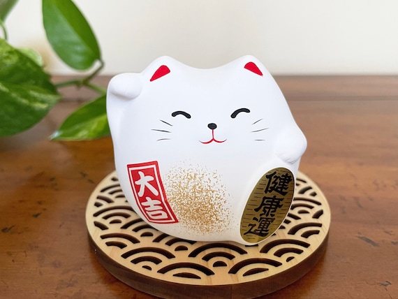 Neko Lucky Cat, with Wealth Good Luck Coming Japanese Lucky Cat, Healthy