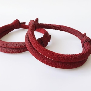 Kimono Bracelet, Japanese Chirimen Cord Bracelet, Sliding Knots