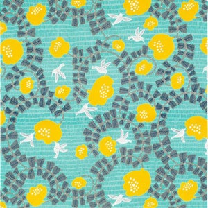 Furoshiki 70x70cm, Cotton kata kata musubi Hummingbird Green, Japanese Furoshiki, Gift Wrapping Cloth, Japan Gifts, Eco Friendly Gift Wrap