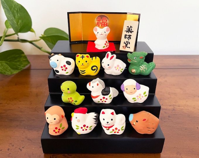 Set of Zodiac Figurines, 12 Animals Miniatures Figurine, Chinese Zodiac Animal Figure, Dragon