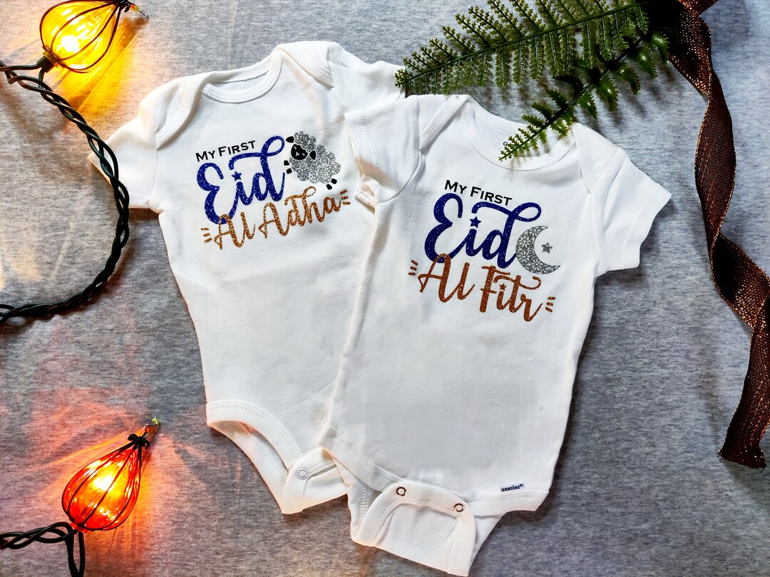 My First Eid Onesies Toddler Eid Shirt Eid Alfitr Eid Aladha Baby Eid