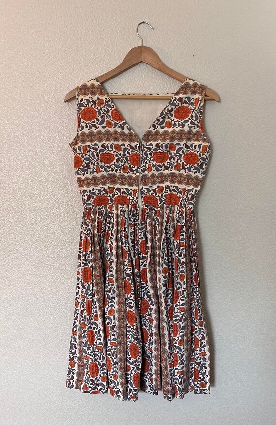 1960's Earthy Floral Dress - image 2