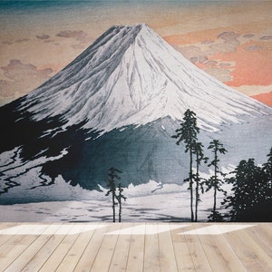 Japanese Art, Mural, Wallpaper, Wall Décor, Peel and Stick or Traditional Wallpaper, Japanese Art, Commercial Grade