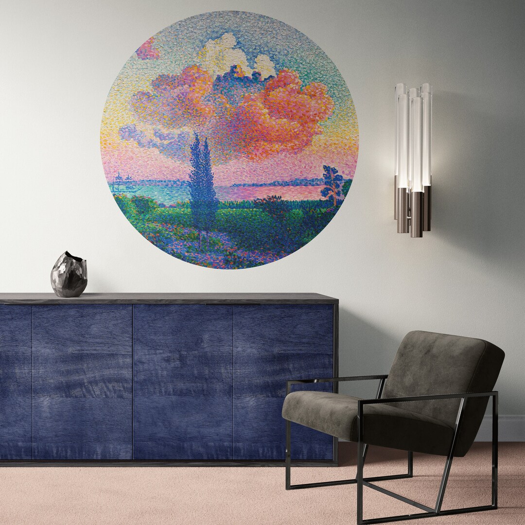 The Pink Cloud Wall Decal, Geometric Wall Décor, Wall Design, Famous