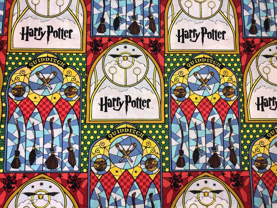 Harry Potter Cotton Fabric by the Yard Etsy