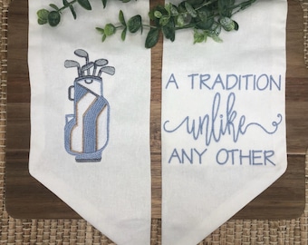 Golf Bag Wreath Sash