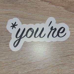 Du bist * Vinyl Sticker, wasserfester Aufkleber, Motivations Sticker, Sticker