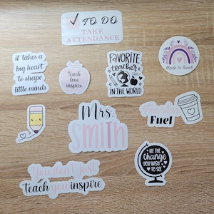 Teacher Sticker Bundle, Waterproof Teacher Stickers, Laptop Stickers, Water Bottle Stickers, Teacher Appreciation Gift, Gift for Teachers