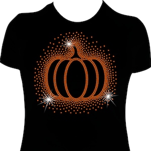 Pumpkin Rhinestone Mega Bling  Shirt
